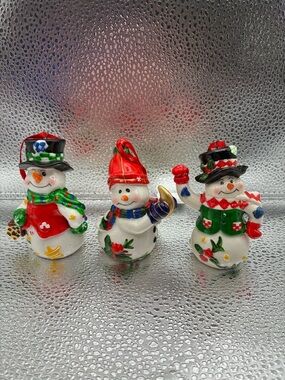 Kurt Alder Christmas Snowman Ornaments - Set of 3